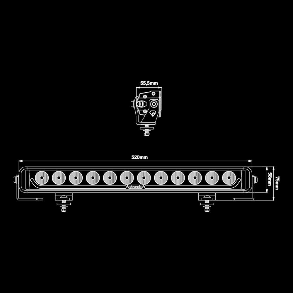 DARK KNIGHT IDENTITY LED BAR 20" , 520mm
