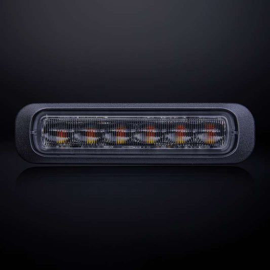 DARK KNIGHT DIRECTIONAL WARNING LIGHT AMBER 6 LED - AMBER 4 LED - DARK TINTED GLASS