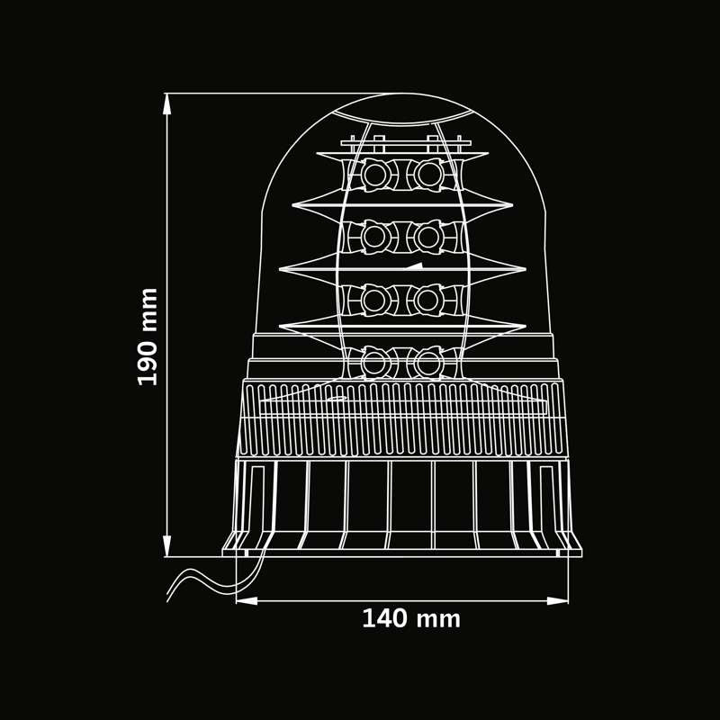 BIG ENERGY ROTATING BEACON XL: Budite Najvidljiviji na Cesti!