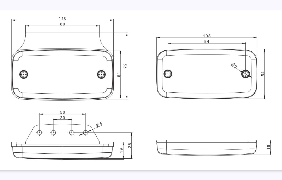 FRISTOM FT-019 LED - Kompaktni 1-Funkcijski Gabarit