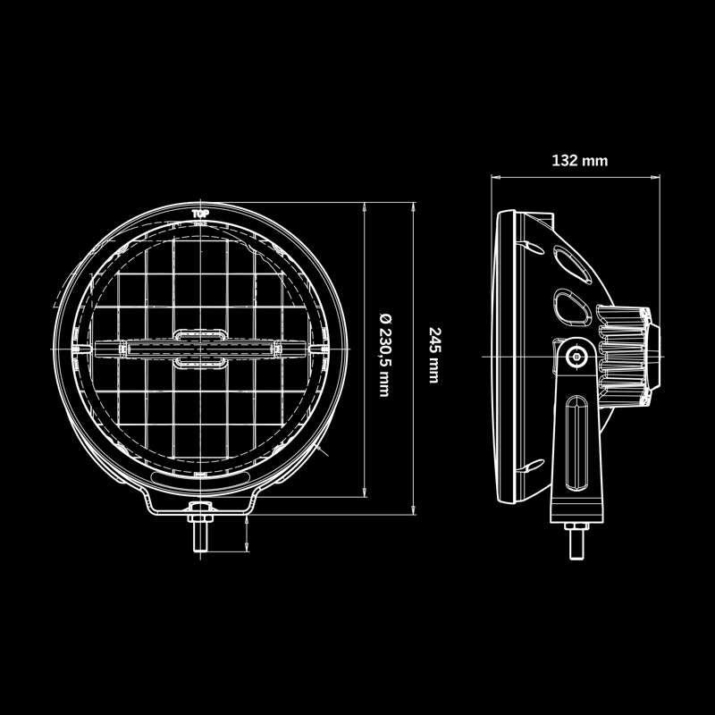 AMBASSADOR DRIVING LIGHT 9" - KLASIKA I DALEKI DOMET