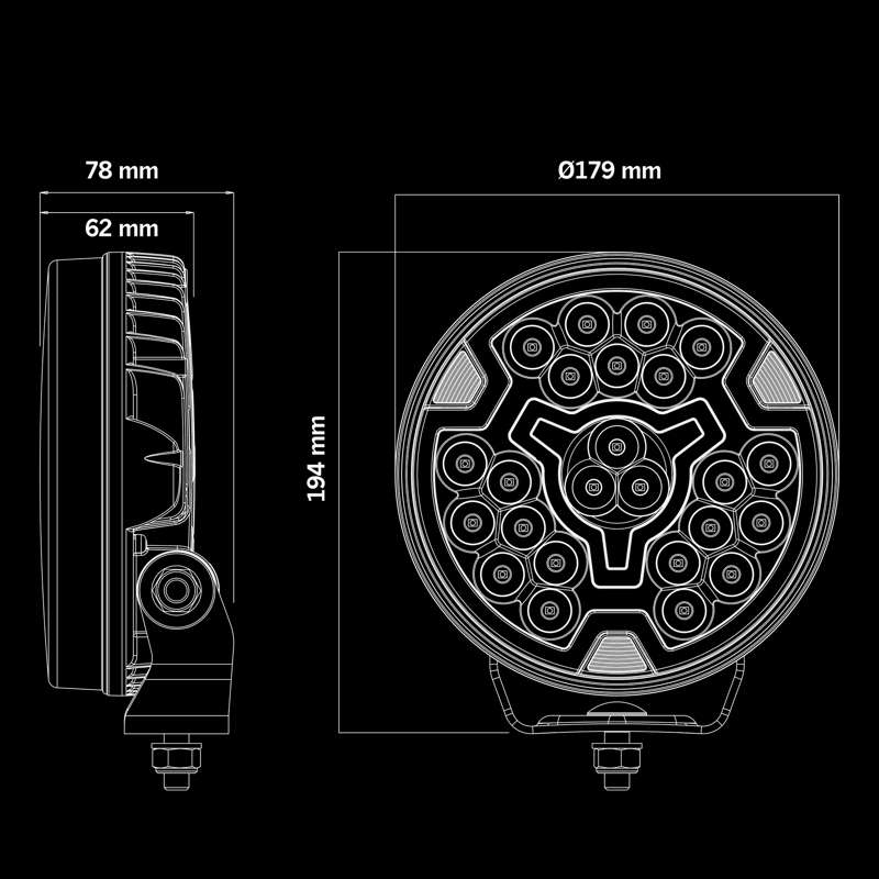 FREEDOM MAXIMUM POSITION LIGHT 7" DARK - 10.000 LUMENA ČISTE SNAGE
