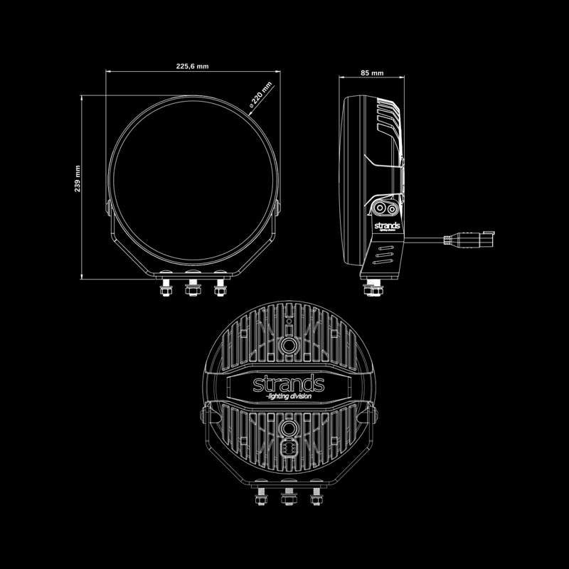 FIREFLY PRO DRIVING LIGHT 9" - 12.076 LUMENA I INTEGRIRANO UPOZORENJE