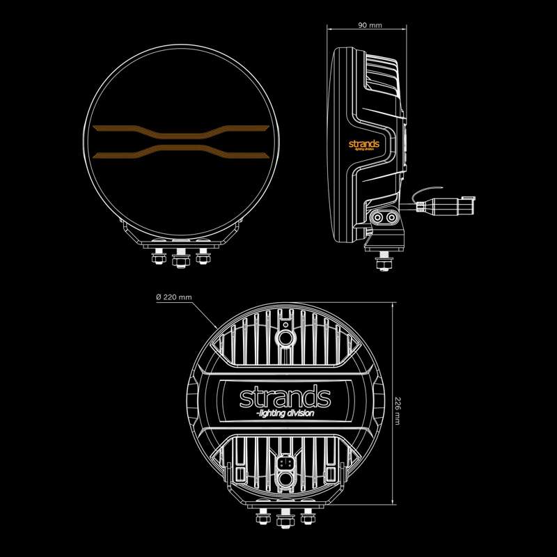 FOR9T DRAGON DRIVE DRIVING LIGHT 9″