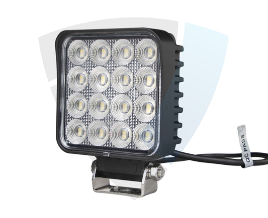 LED Radna Lampa 64W – 64x LED – Široki Snop (Diffused) – Kvadratna