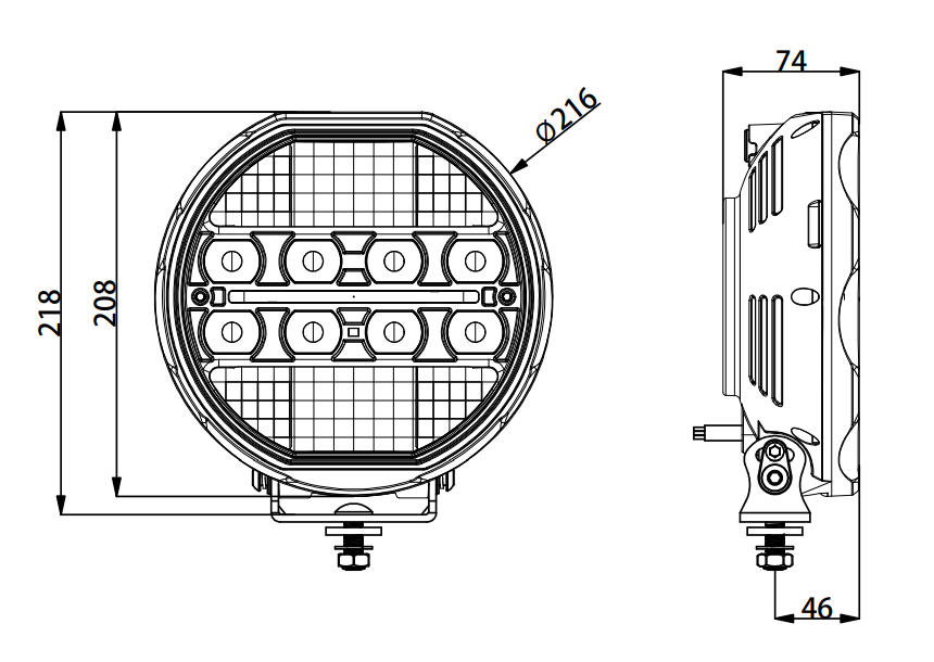 TT Technology 9" LED Traffic Light (200W)
