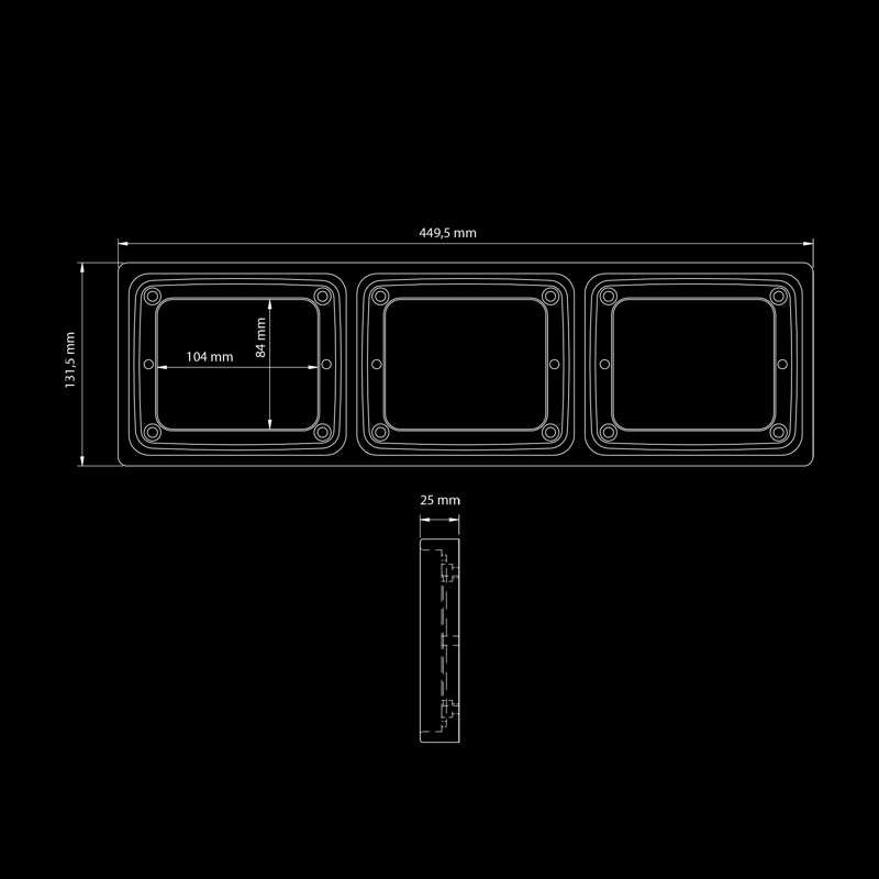 STRANDS IZE LED FRAME 3XSQUARE - Okvir za 3 Lampe