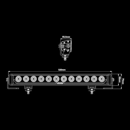 DARK KNIGHT IDENTITY LED BAR 20" , 520mm