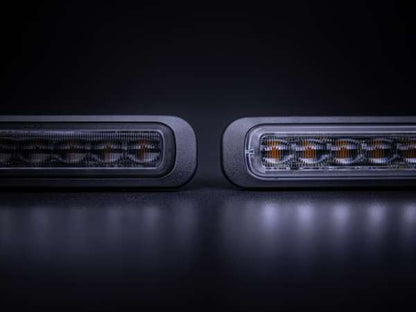 DARK KNIGHT DIRECTIONAL WARNING LIGHT AMBER 6 LED - AMBER 4 LED - DARK TINTED GLASS