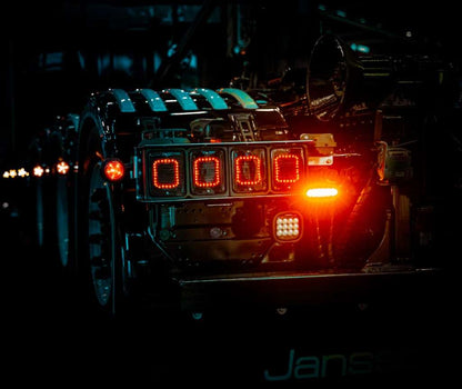 DARK KNIGHT DIRECTIONAL WARNING LIGHT AMBER 6 LED - AMBER 4 LED - DARK TINTED GLASS