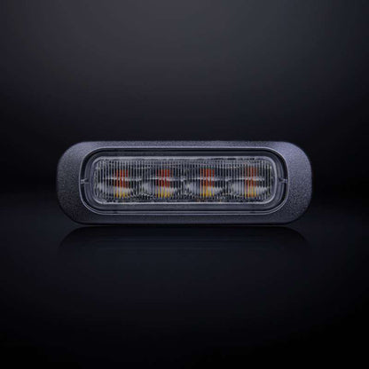 DARK KNIGHT DIRECTIONAL WARNING LIGHT AMBER 6 LED - AMBER 4 LED - DARK TINTED GLASS