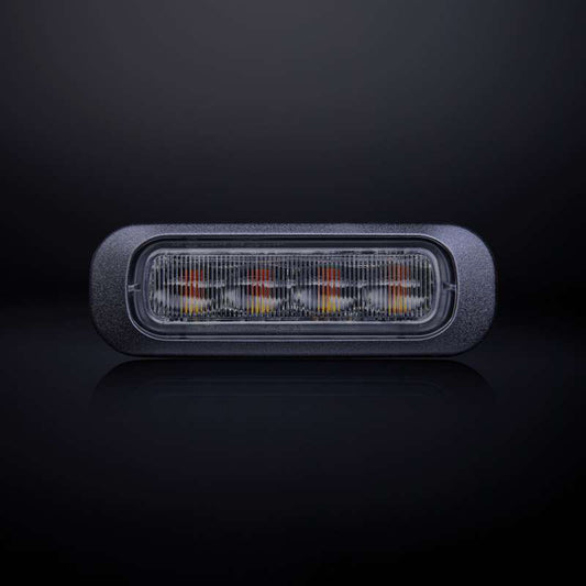 DARK KNIGHT DIRECTIONAL WARNING LIGHT AMBER 6 LED - AMBER 4 LED - DARK TINTED GLASS