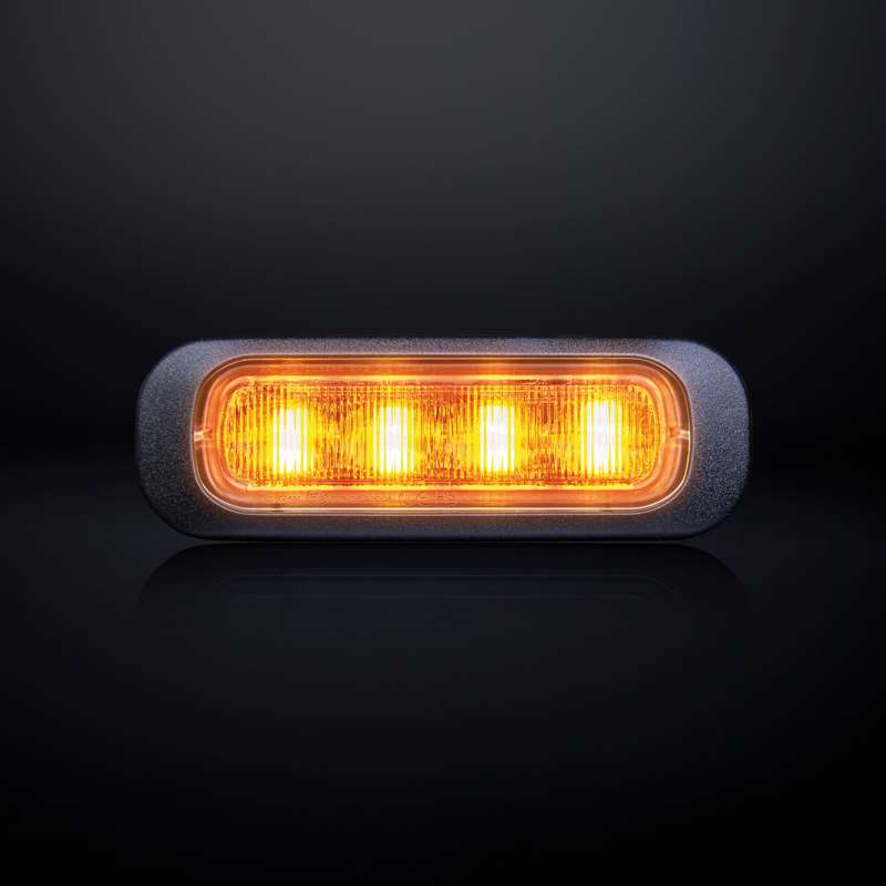 DARK KNIGHT DIRECTIONAL WARNING LIGHT AMBER 6 LED - AMBER 4 LED - DARK TINTED GLASS
