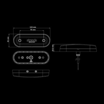 FOR9T GRAVITY WHITE POSITION LIGHT - DIZAJN KOJI GURA GRANICE
