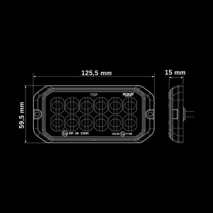 DARK KNIGHT DUO DIRECTIONAL WARNING LIGHT 6 LED