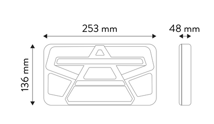 Premium LED Stražnja Lampa 12/24V – 5 Funkcija + Dinamički Žmigavac & Trokut