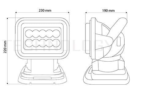 Daljinski Upravljani LED Reflektor 50W – 8500 Lm – Domet 500m – 360° Rotacija