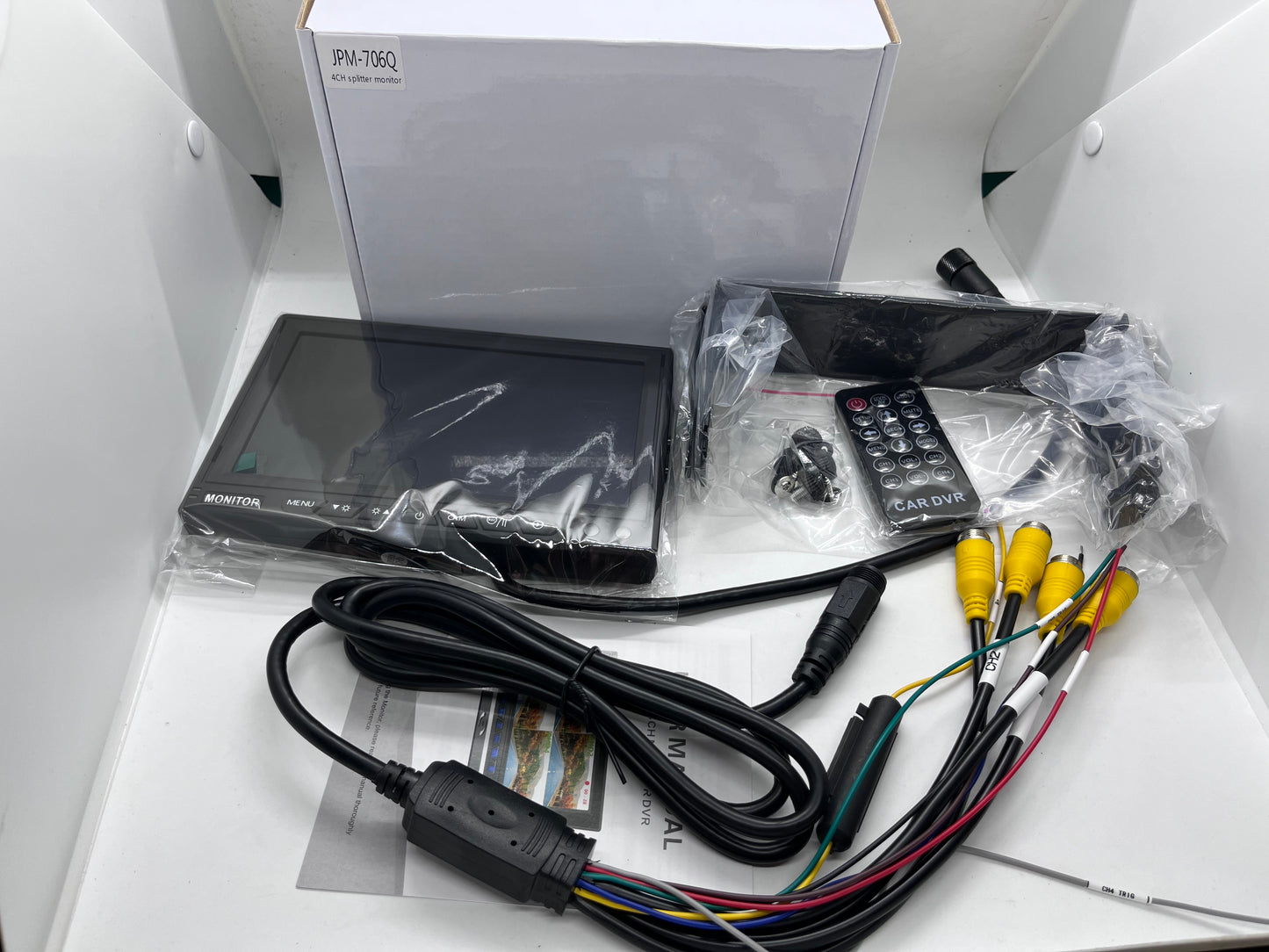 7" Quad HD Monitor JPM-706Q – Prikaz i snimanje 4 kamere (12V-36V)