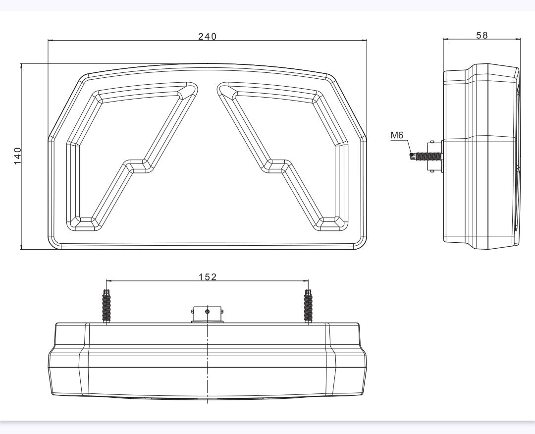 FT-372 LED – 7-Funkcionalno Univerzalno LED Stražnje Svjetlo