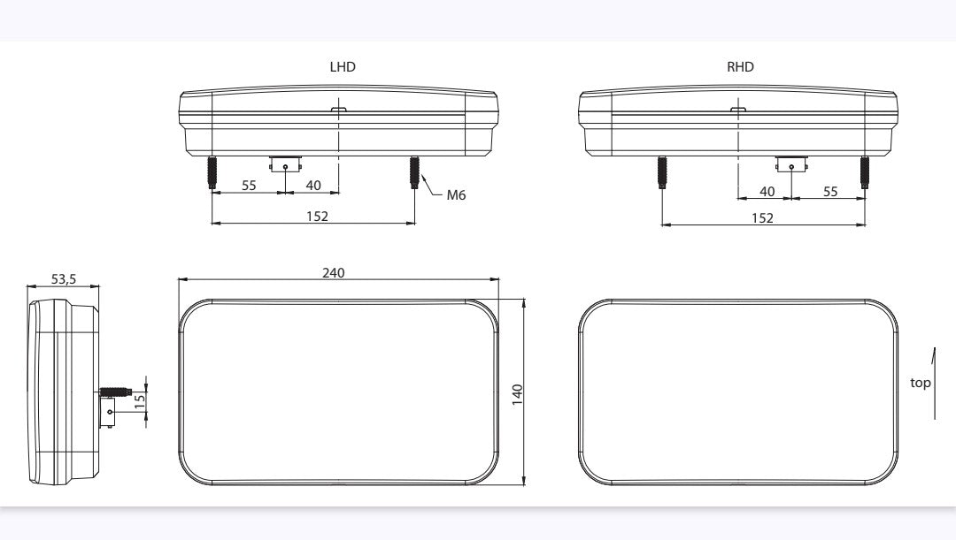FT-370 LED – Sve-u-Jednom Stražnje Svjetlo