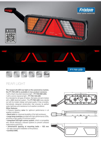 FT-700 LED – Najveće i Najjače 24V Stražnje Svjetlo