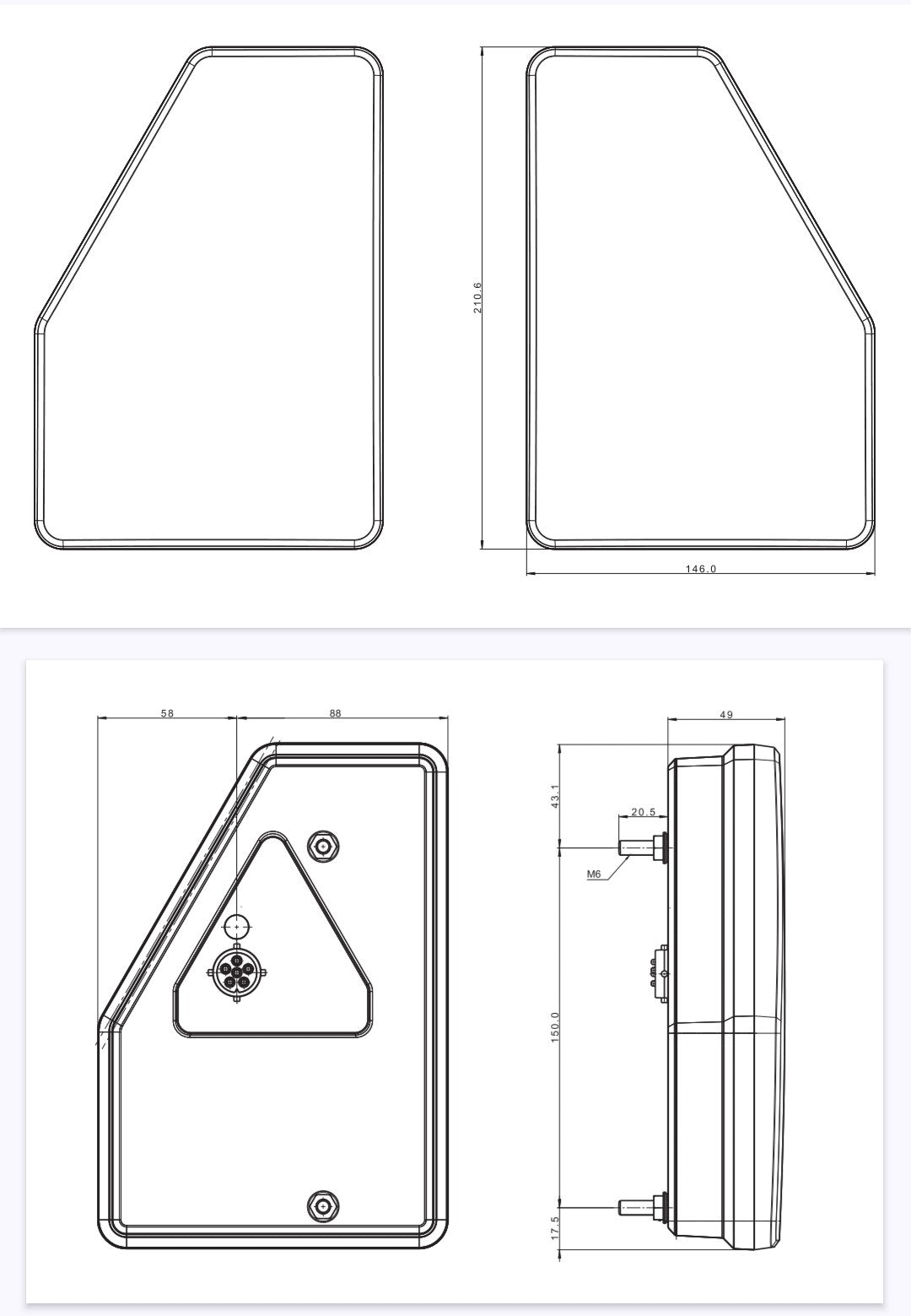 FT-277 LED – Kompaktno 6-Funkcionalno Stražnje Svjetlo s Reflektorom