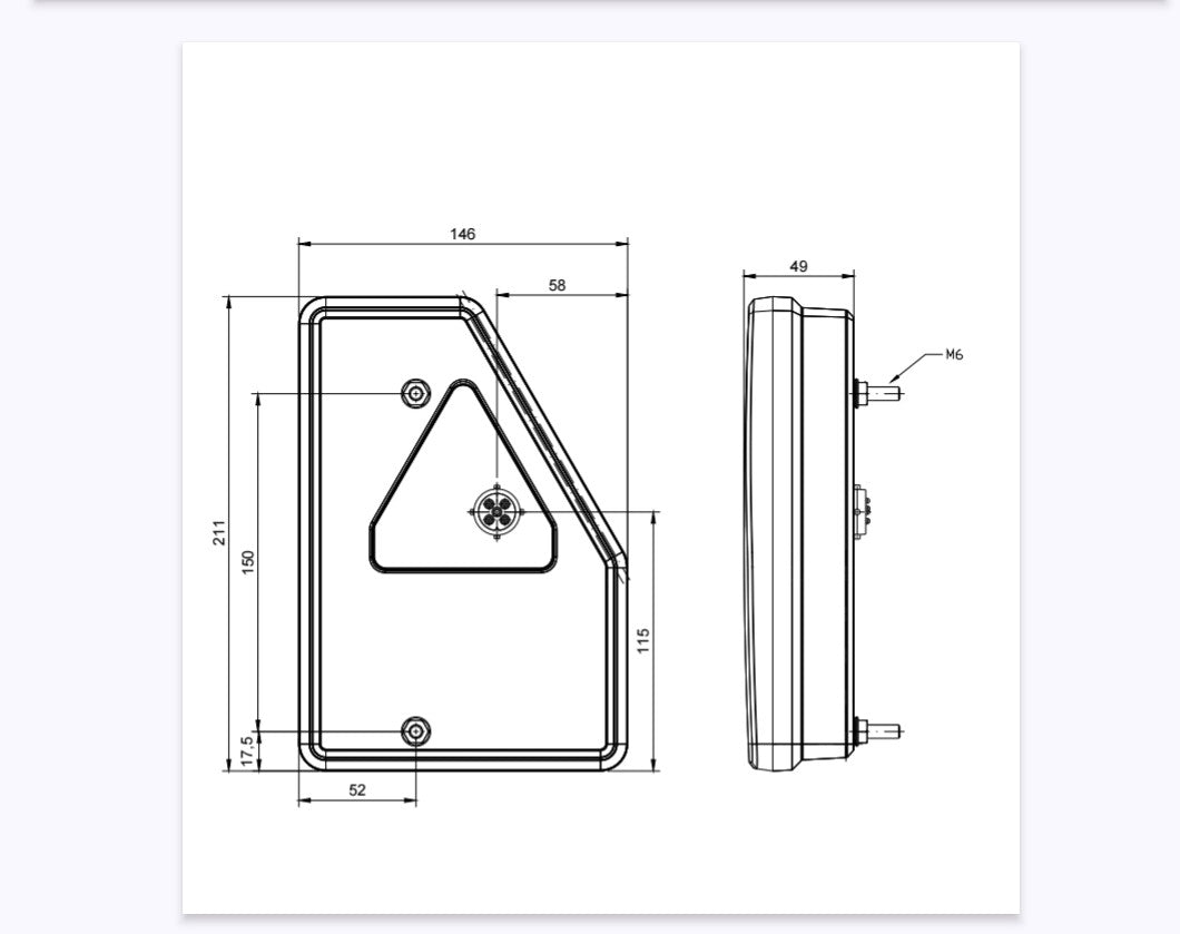 FT-277 LED – Kompaktno 6-Funkcionalno Stražnje Svjetlo s Reflektorom