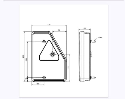 FT-277 LED – Kompaktno 6-Funkcionalno Stražnje Svjetlo s Reflektorom