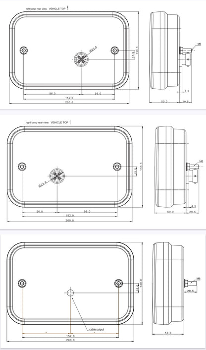 FT-270 LED – Modularno Stražnje Svjetlo s Reflektorom i CANBUS Opcijom