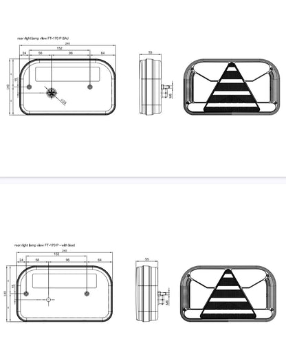 FT-170 LED – Modularno Stražnje Svjetlo