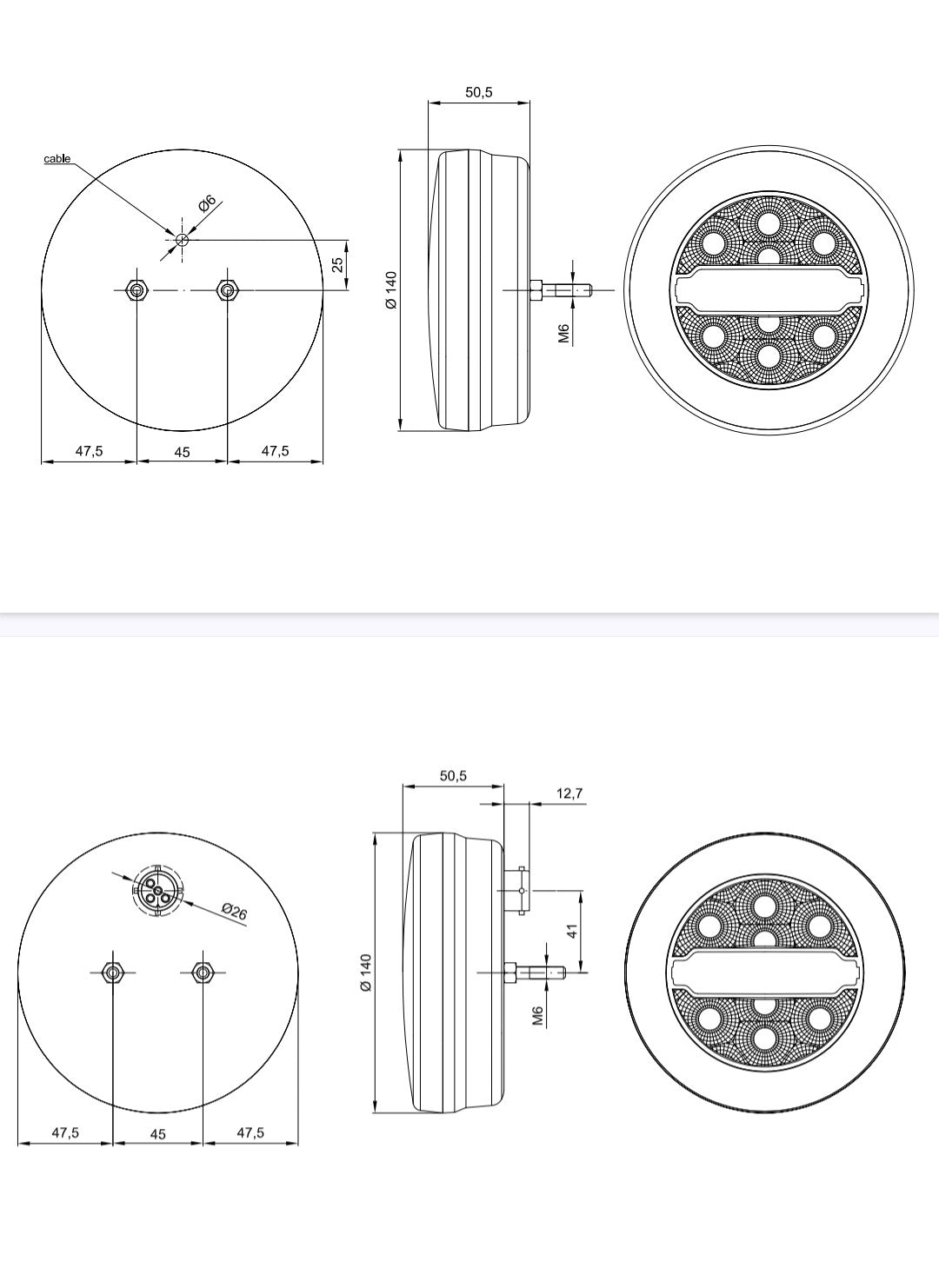 FT-113 LED – Okruglo Stražnje Svjetlo