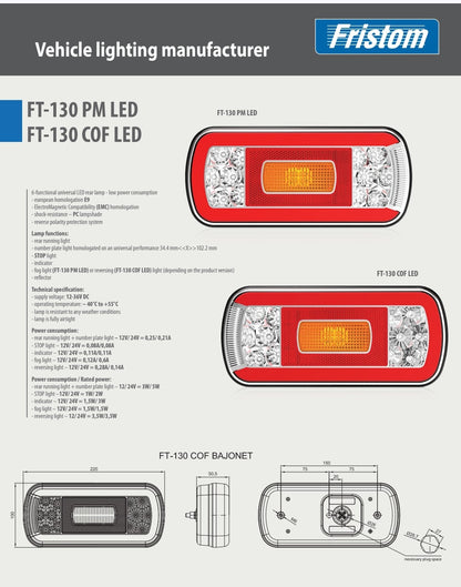FT-130 LED – Modularno Stražnje Svjetlo