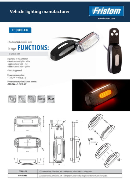 FT-039 LED – 3-Funkcionalno LED Gabaritno Svjetlo