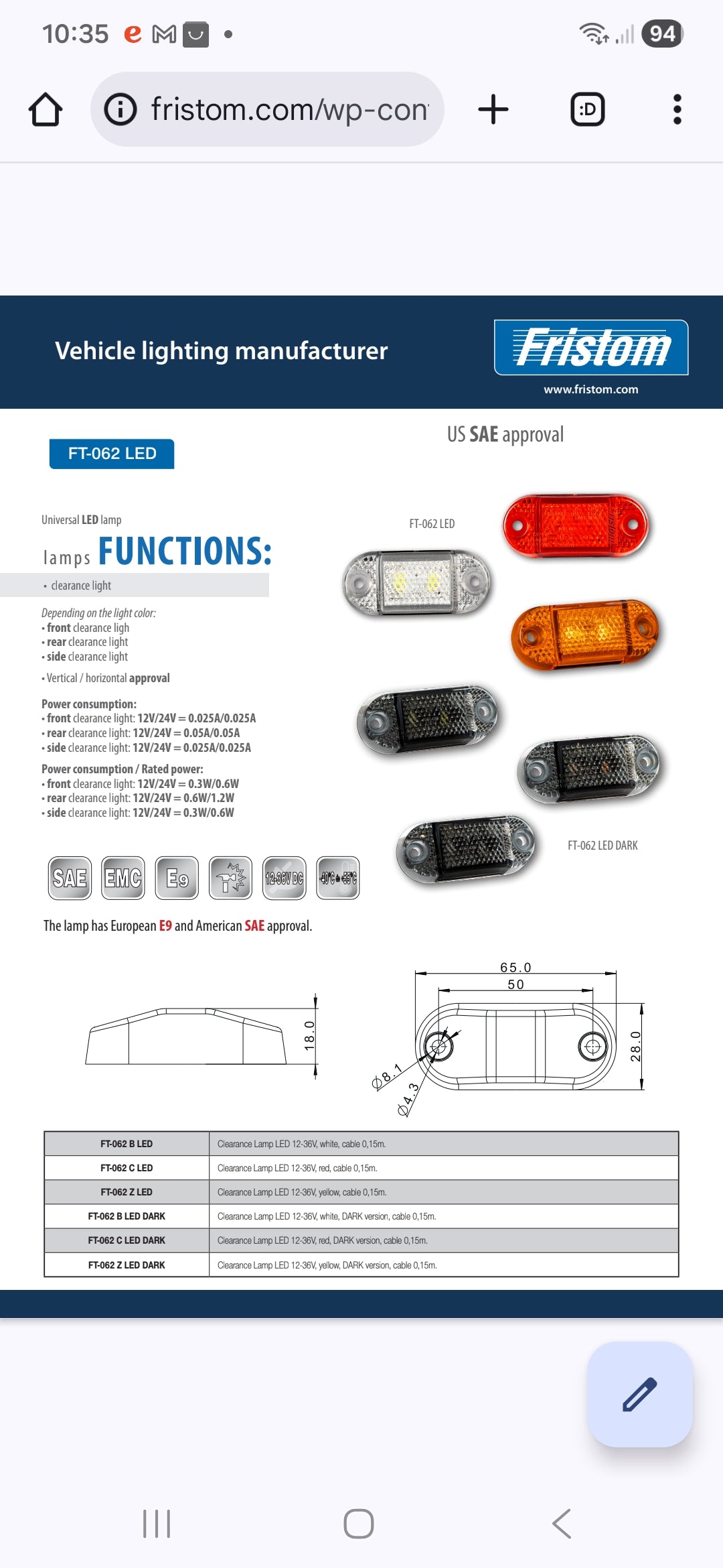 FRISTOM FT-062 LED & FT-062 LED DARK