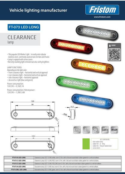 FRISTOM FT-073 LED LONG - Savršeno za Cijevaste Nosače (Bullbarove)