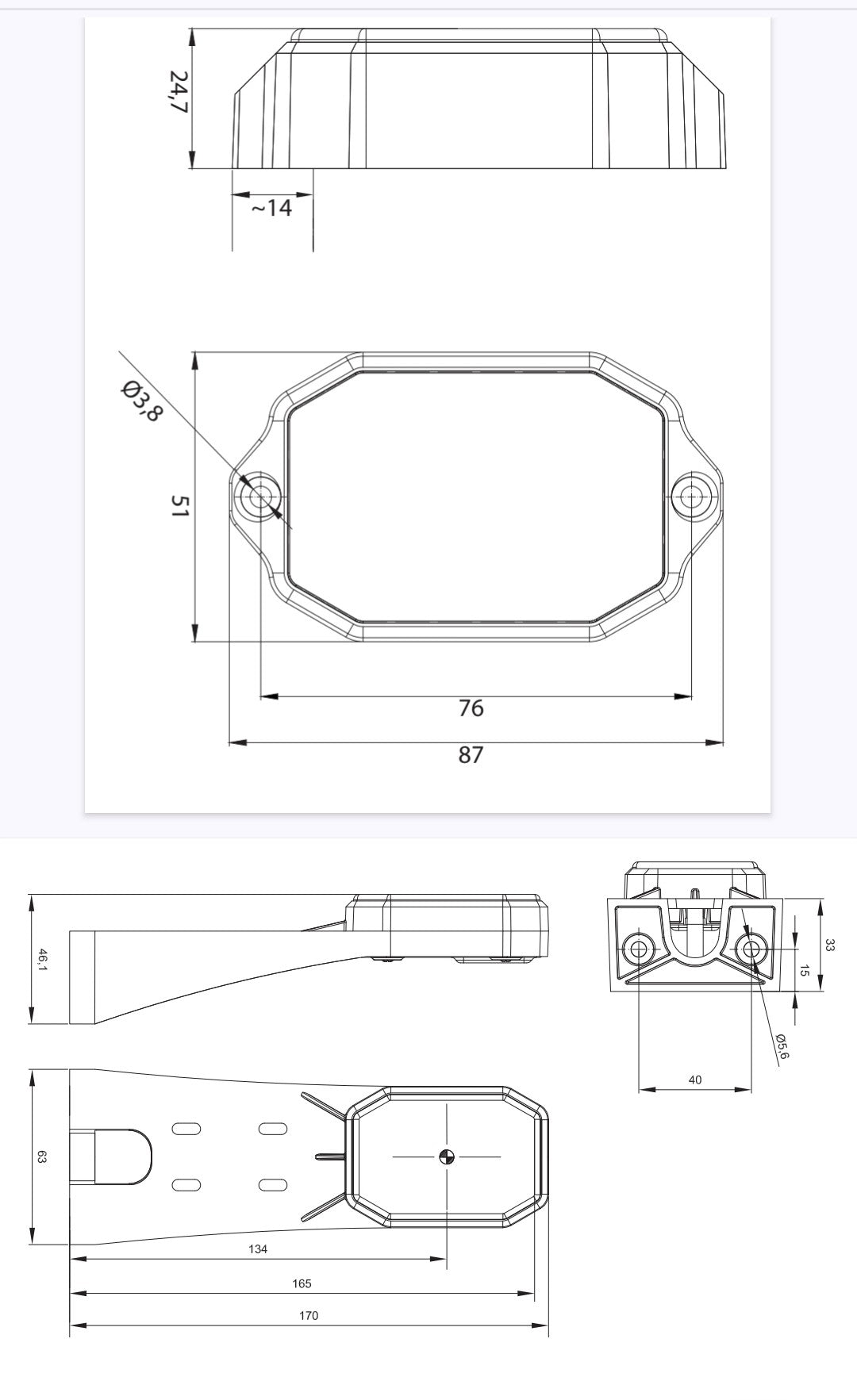 FRISTOM FT-069 LED - Fleksibilni Gabarit s Reflektorom