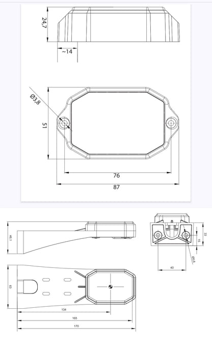 FRISTOM FT-069 LED - Fleksibilni Gabarit s Reflektorom