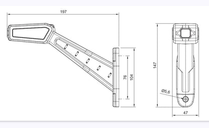 FRISTOM FT-146 LED - 3-Funkcijsko Gabaritno Svjetlo