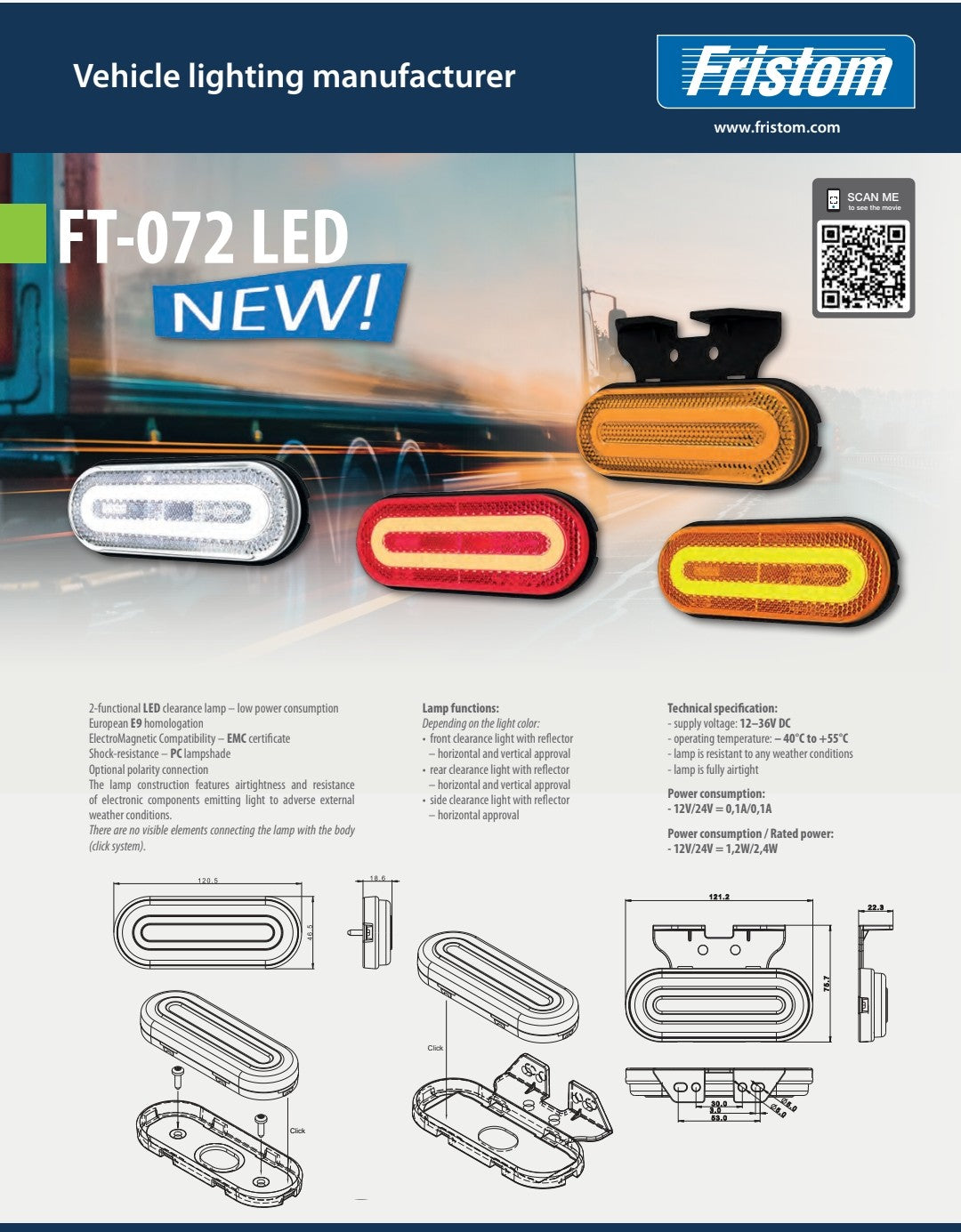 FRISTOM FT-072 LED - 2-Funkcionalni Gabarit