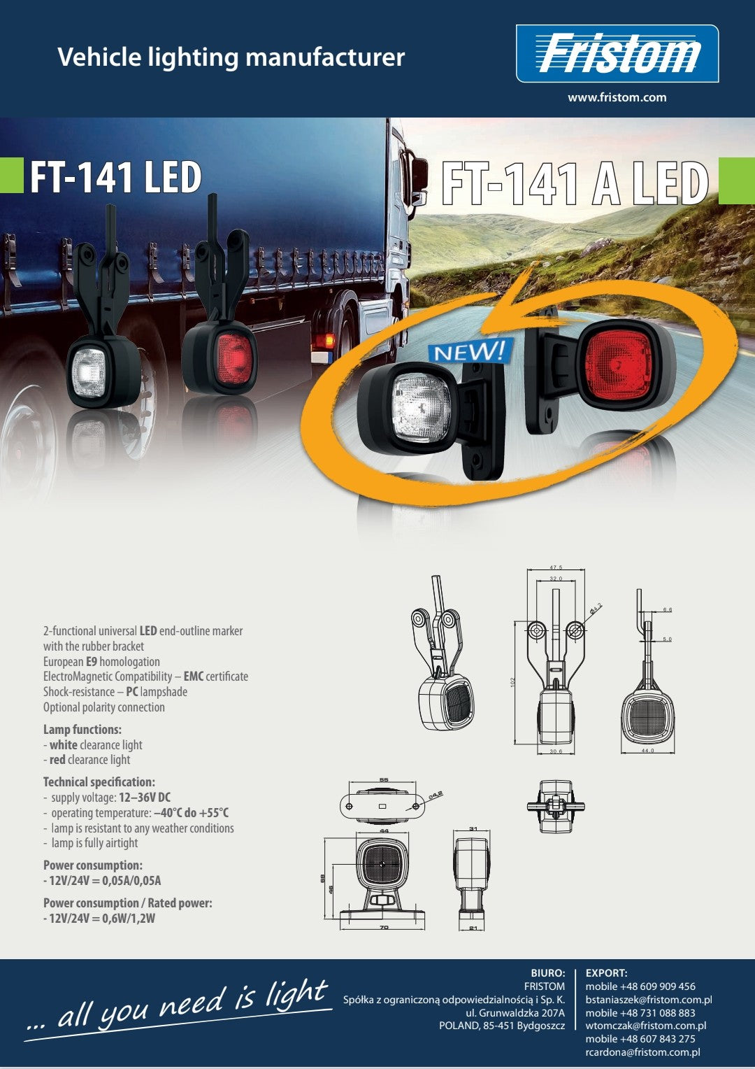 FRISTOM FT-141 A LED - Univerzalni 2-Funkcijski Marker