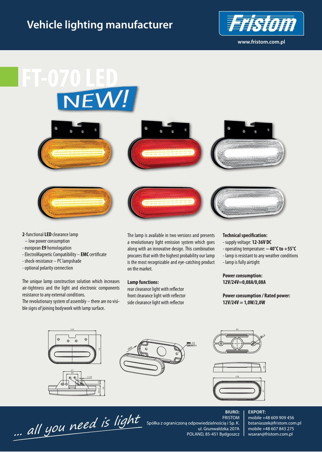 ZA PROFESIONALCE! FRISTOM FT-070 LED