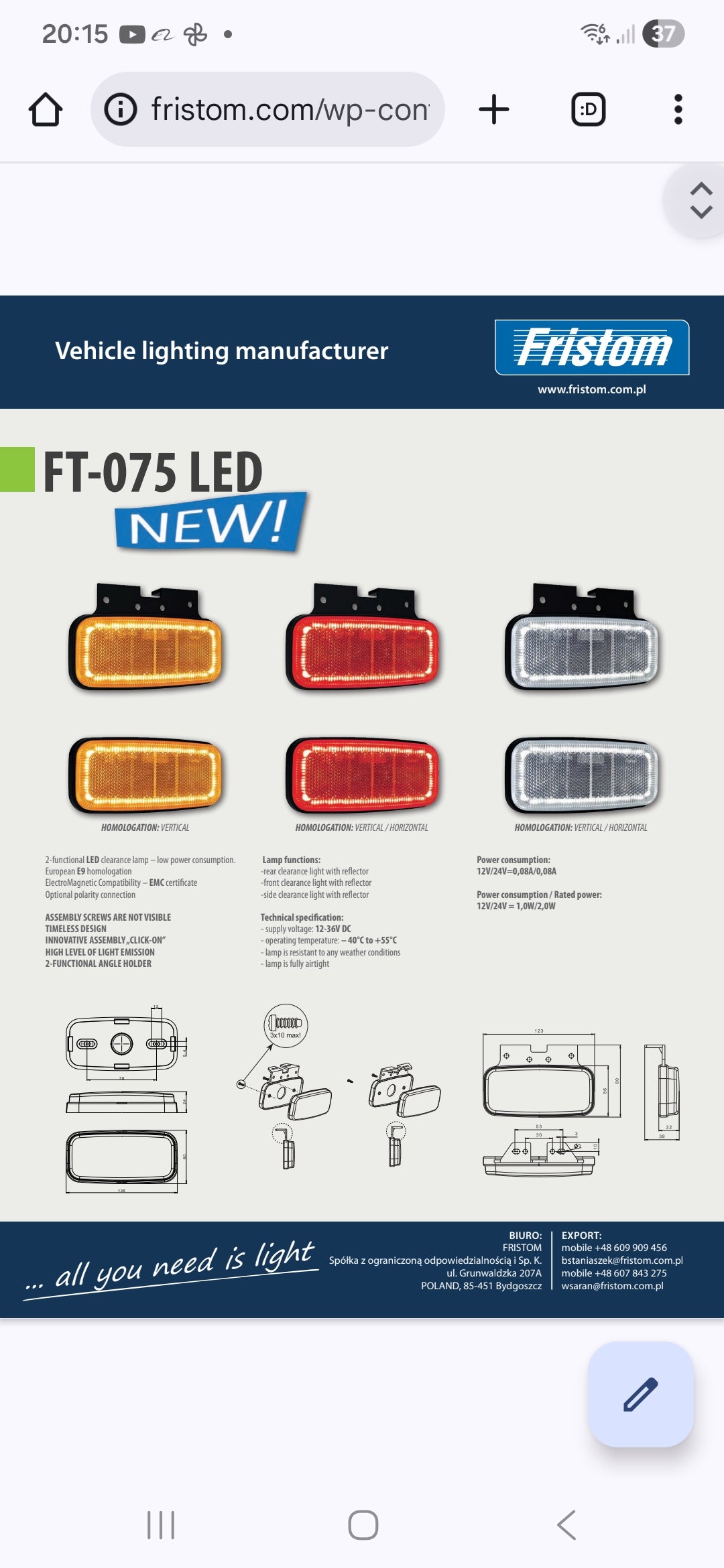 ELEGANTNO RJEŠENJE! FRISTOM FT-075 LED