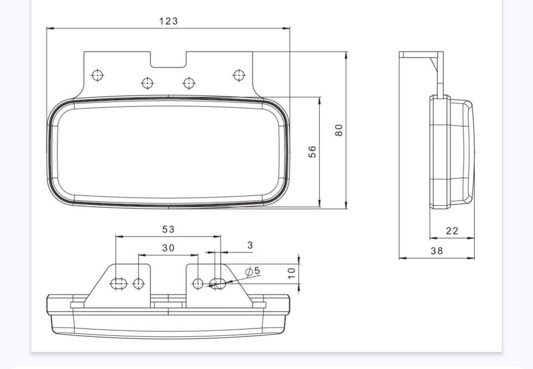 FRISTOM FT-080 LED - Gabarit s Pokazivačem Smjera