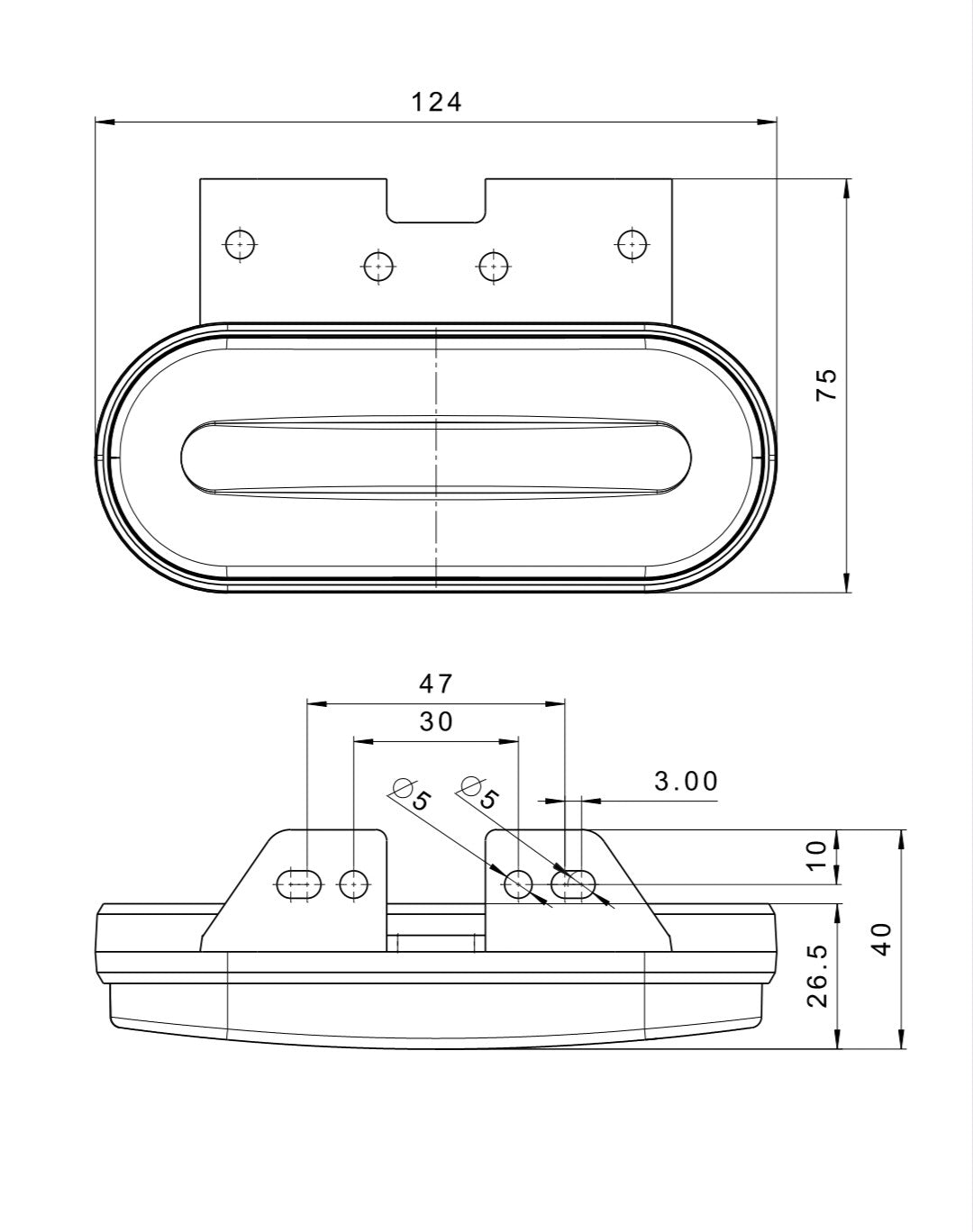 FRISTOM FT-071 LED - Gabarit s ISKLJUČENJEM Pozicije