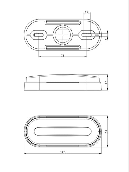 FRISTOM FT-071 LED - Gabarit s ISKLJUČENJEM Pozicije