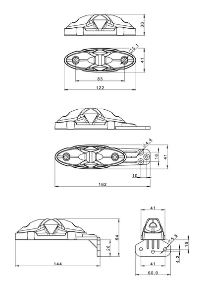 FRISTOM FT-038 LED - 2 ili 3 Funkcijski Gabarit