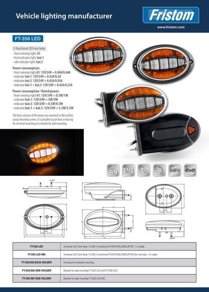 FT-356 LED - Prednje Pozicijsko + Žmigavac IP69