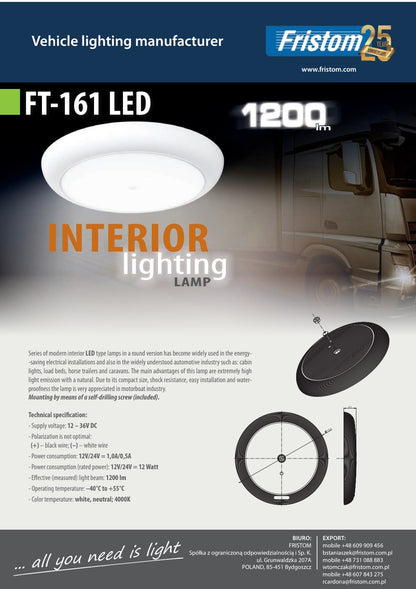 FT-161 LED - Snažna Unutarnja Lampa (12W)
