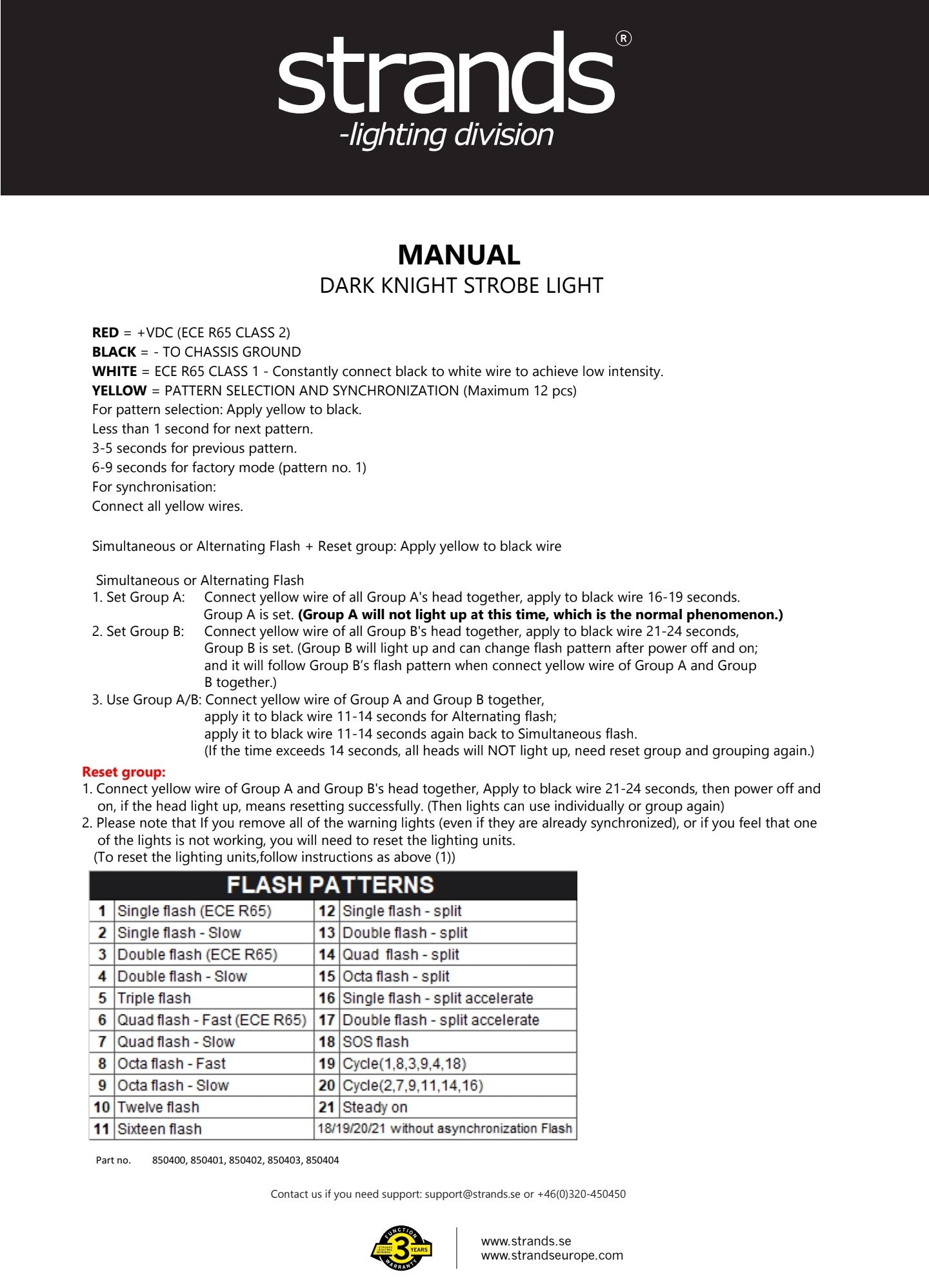 DARK KNIGHT DIRECTIONAL WARNING LIGHT AMBER 6 LED - AMBER 4 LED - DARK TINTED GLASS