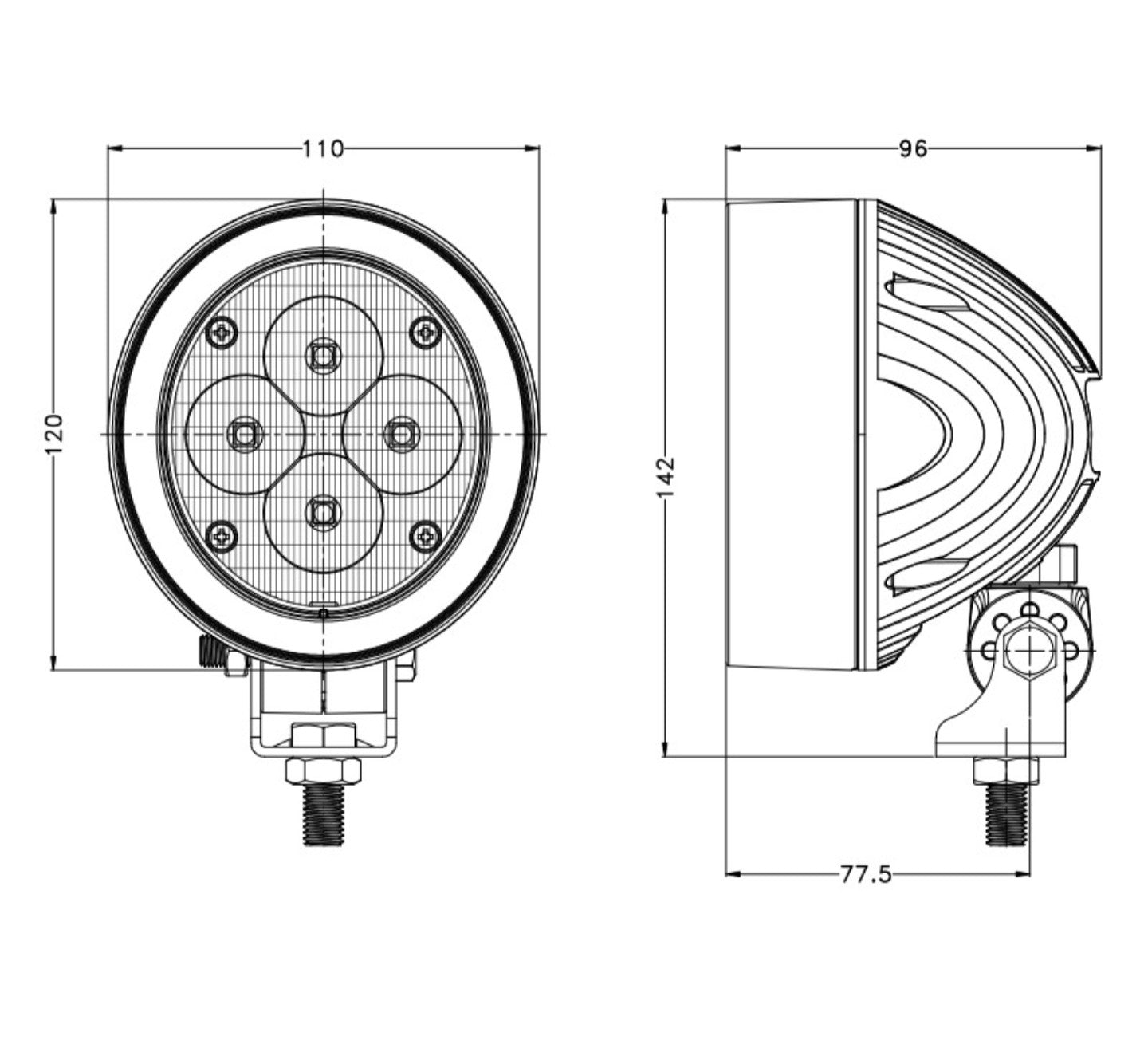 PREMIUM LED RADNA LAMPA 60W – ZA JOHN DEERE (OSRAM Diodes)